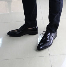 Load image into Gallery viewer, Classic European Style Mens Shoes Top Cow Leather Lace Up Smooth for Wedding Party Office Business !!