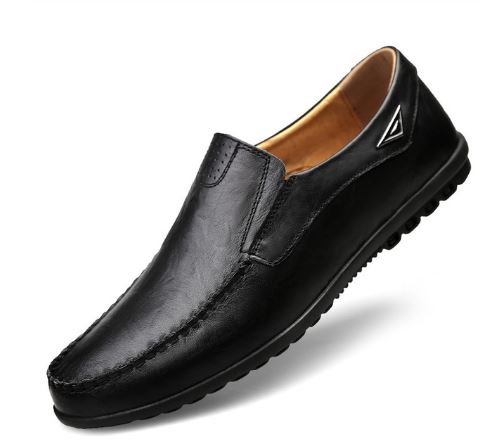 Luxury Brand 2019 Genuine Leather Men Casual Shoes , Moccasins Breathable Slip on Black Driving Shoes Plus Size 37-47 !!