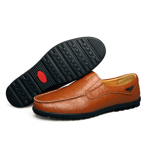 Luxury Brand 2019 Genuine Leather Men Casual Shoes , Moccasins Breathable Slip on Black Driving Shoes Plus Size 37-47 !!