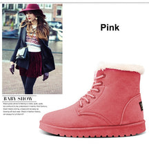 Load image into Gallery viewer, Top Selling in 2019 ! Women Snow Boots Flat Lace Up Winter Ladies Warm Shoes Plus Size