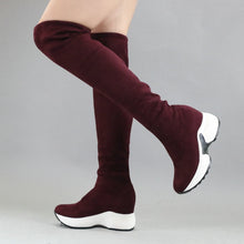 Load image into Gallery viewer, QUTAA 2020 Boots Height Increasing Round Toe Women Shoes Autumn Winter Size 34-43