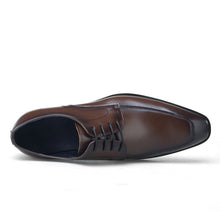Load image into Gallery viewer, Classic European Style Mens Shoes Top Cow Leather Lace Up Smooth for Wedding Party Office Business !!