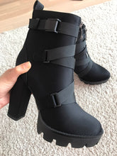 Load image into Gallery viewer, 2019 New Fashion Spring Autumn Platform Ankle Boots Women 12cm Boots Black Big Size 43