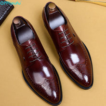 Load image into Gallery viewer, Luxury Brand Men Oxfords Shoes Wedding Genuine Leather Formal Business !