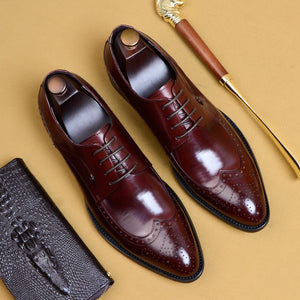 Luxury Brand Men Oxfords Shoes Wedding Genuine Leather Formal Business !