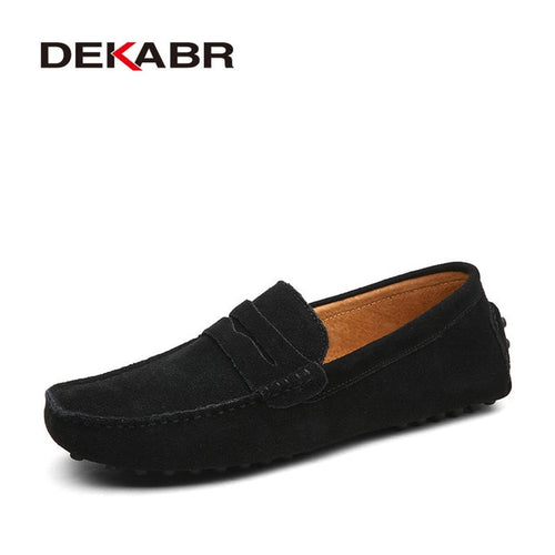 DEKABR Size 49 Men Casual Shoes Fashion Men Shoes Genuine Leather Men Moccasins !!