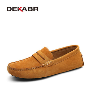 DEKABR Size 49 Men Casual Shoes Fashion Men Shoes Genuine Leather Men Moccasins !!