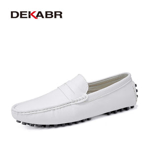 DEKABR Size 49 Men Casual Shoes Fashion Men Shoes Genuine Leather Men Moccasins !!